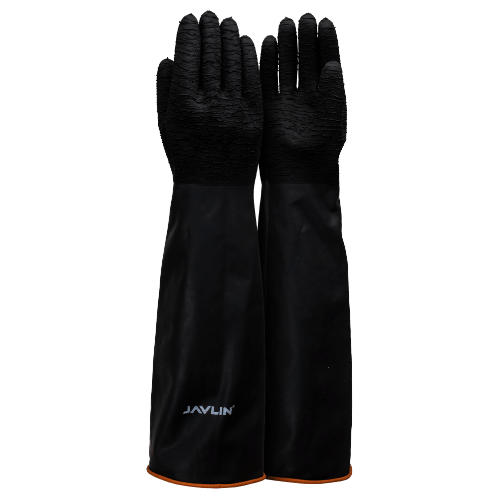 Shoulder length Rubber Glove, Rough Palm, Superior Quality, 350GSM -