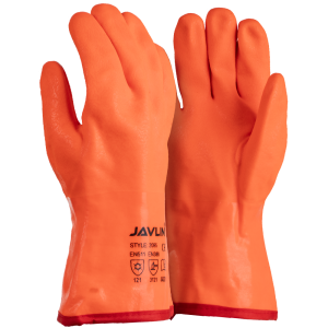 Orange PVC Insulated Freezer Gauntlet Gloves - 30cm