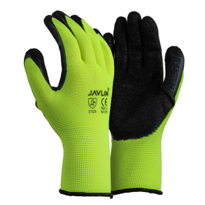 Black Micro Latex Palm With Sandy Finish & HI-VIS Green Liner