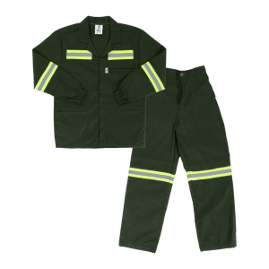 Paramount Work Suit with Reflective tape and Elasticated cuffs - Cedar Green, 62
