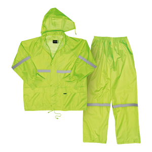 Hi-Vis Polyester PVC Reflective Rain Suit