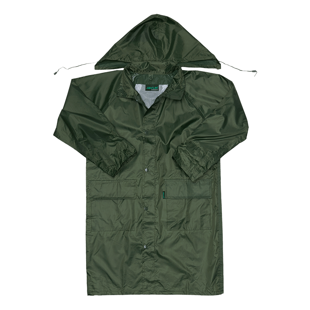 Polyester PVC Calf Length Rain Coat