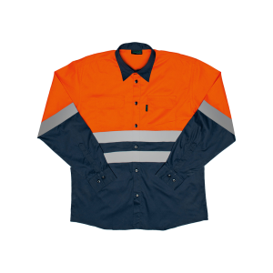 HI-VIS Two Tone Vented Long Sleeve Work Shirt