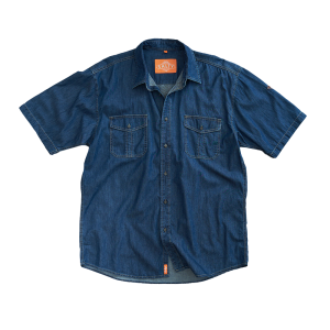Men's Relaxed fit short sleeve denim shirt