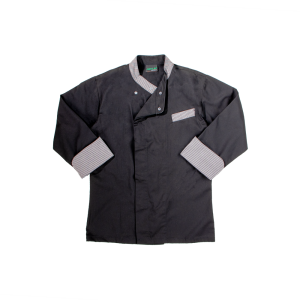 Men's Elite Chef Jacket - Black & Ligne