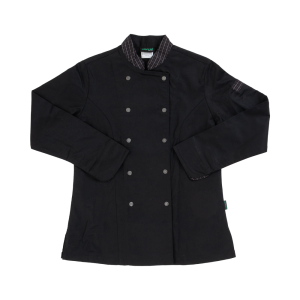 Elite Women's Chef Jacket - Black & Arezzo