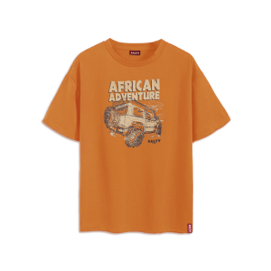 Salty Printed T-shirt African Adventure - Rust, XS