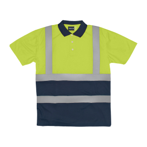 Mens Polo Shirt S/S With Reflective Tape