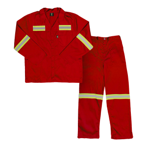 Paramount Polycotton Reflective Work Suit - Red, 56