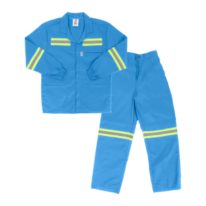 Paramount Work Suit with Reflective tape and Elasticated cuffs - Sky, 32