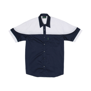 Two Tone Racing Shirt - Navy & White, 5XL
