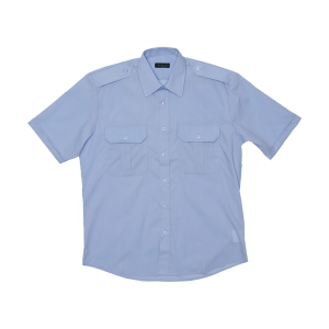 Short Sleeve Pilot Shirt - Pale Blue, M