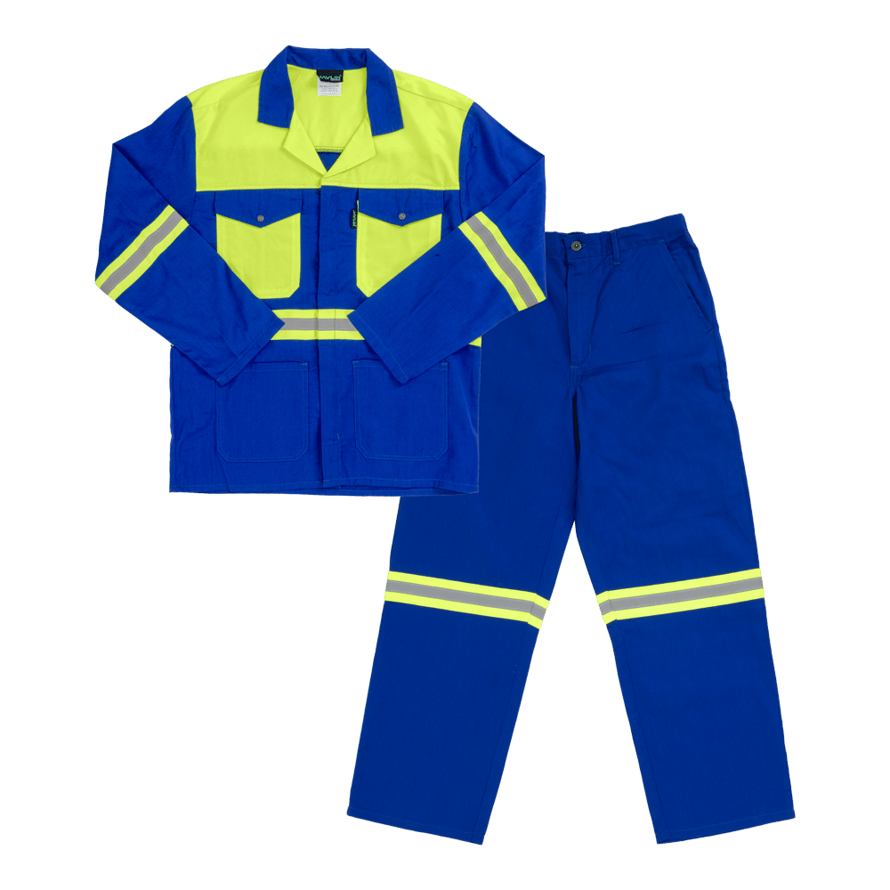 Two Tone Work Suit with Reflective tape